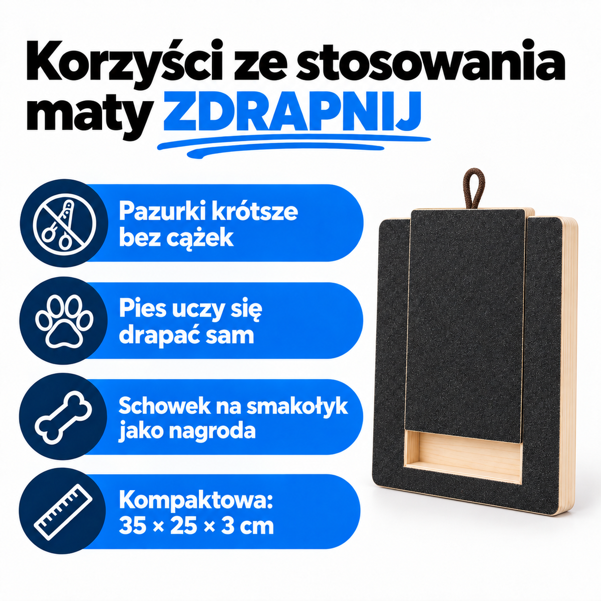 ZDRAPNIJ - mata do pazurów dla psa